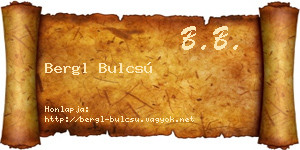 Bergl Bulcsú névjegykártya